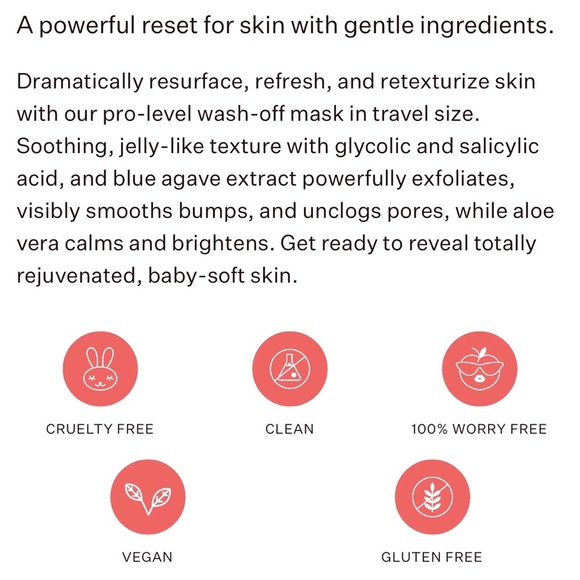 $14❤️🔥 ONLY 1! Peach & Lily Super Reboot Resurfacing Mask Travel Size 🪞 NEW - Picture 4 of 4